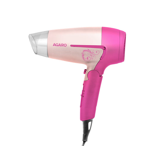 HD1179 Hair Dryer, 1600W, 2 Speed & 3 Heat Settings, Cool Shot, Foldable Handle, for Men & Women, Pink